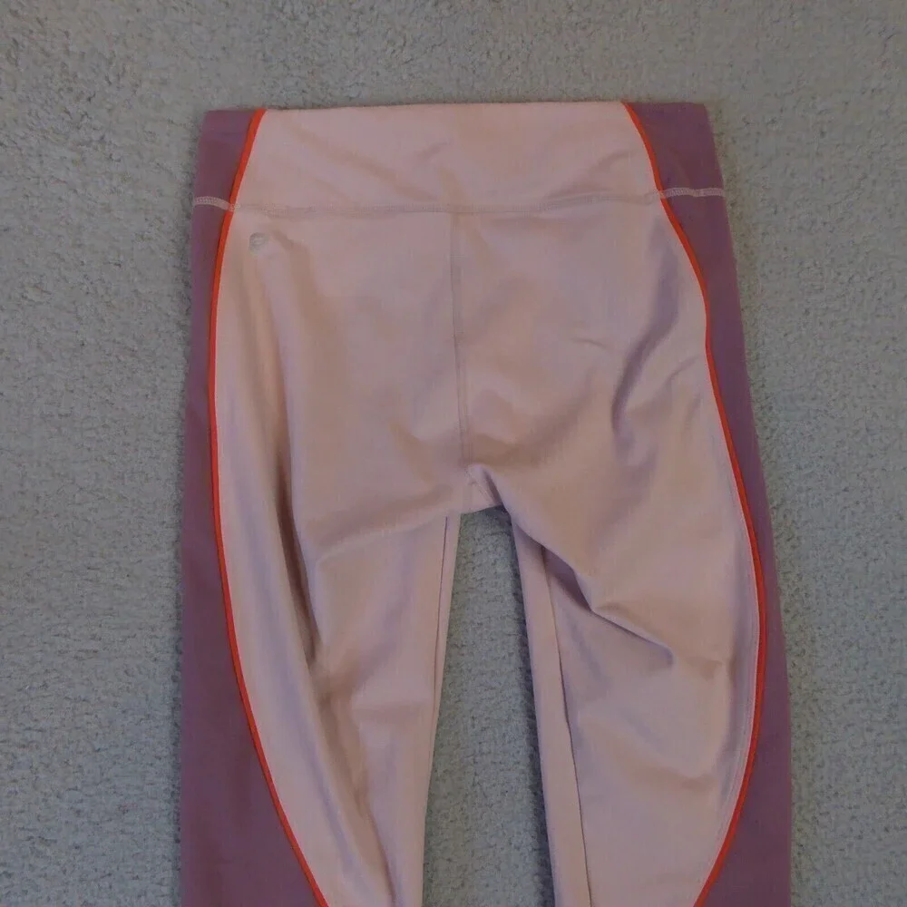 Fabletics Leggings Women's Small Purple Pink The Jessica High Waist Color Block
